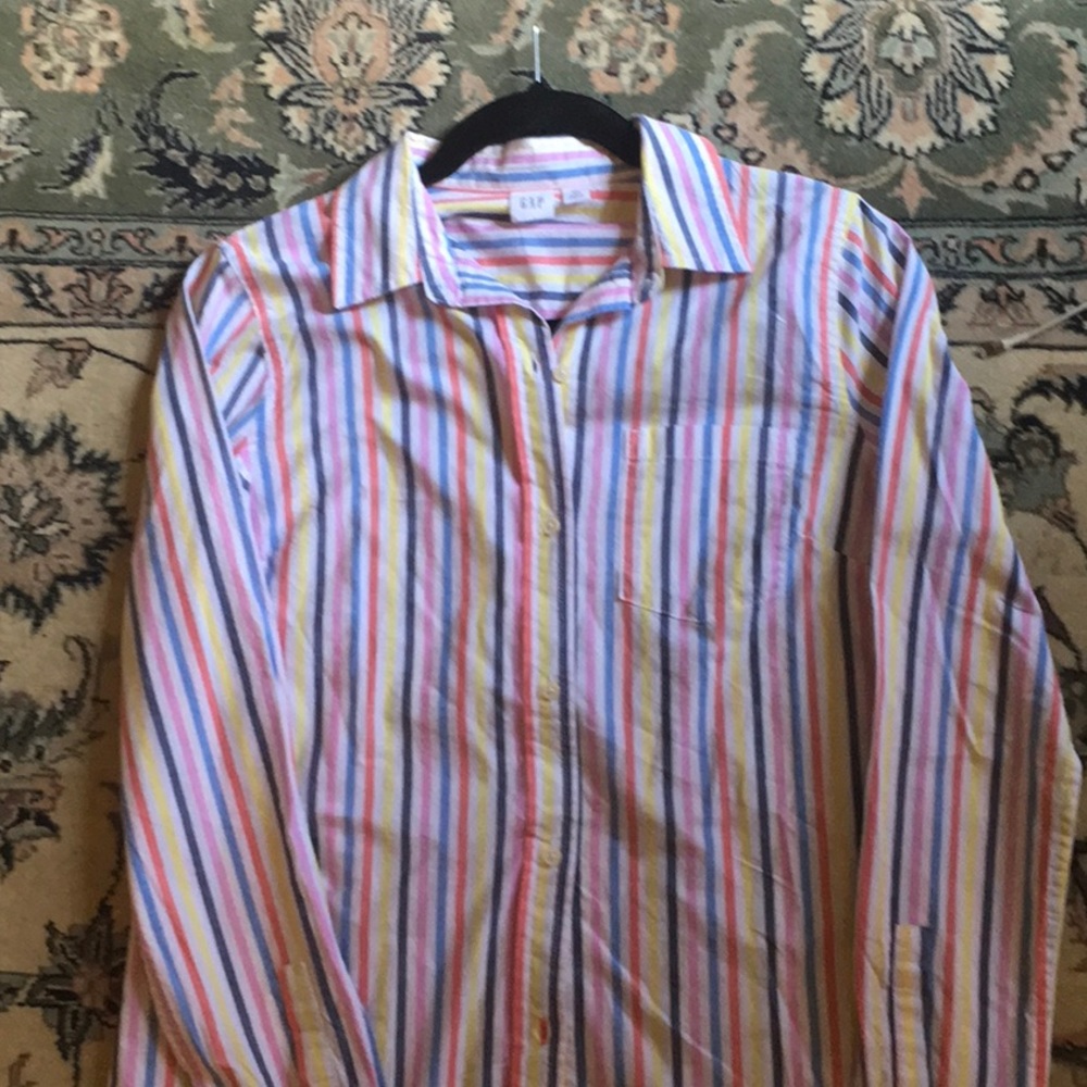 GAP striped button down shirt